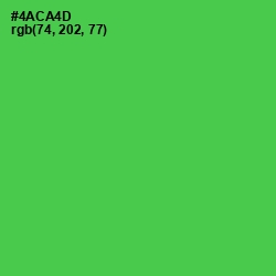 #4ACA4D - Emerald Color Image