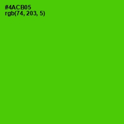 #4ACB05 - Bright Green Color Image