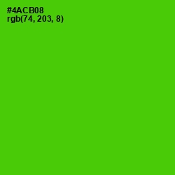 #4ACB08 - Bright Green Color Image