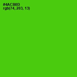 #4ACB0D - Bright Green Color Image