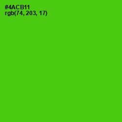 #4ACB11 - Bright Green Color Image