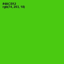 #4ACB12 - Bright Green Color Image