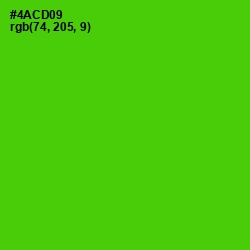 #4ACD09 - Bright Green Color Image