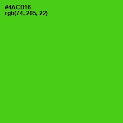 #4ACD16 - Bright Green Color Image