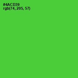 #4ACD39 - Bright Green Color Image