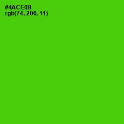 #4ACE0B - Bright Green Color Image