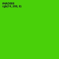 #4AD008 - Bright Green Color Image