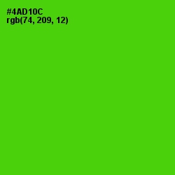 #4AD10C - Bright Green Color Image