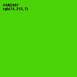 #4AD407 - Bright Green Color Image