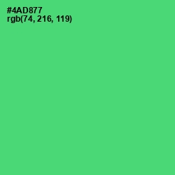 #4AD877 - Emerald Color Image