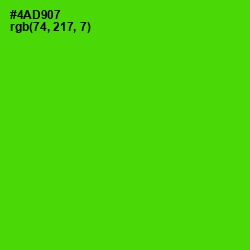 #4AD907 - Bright Green Color Image