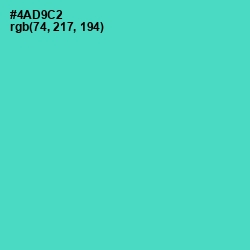 #4AD9C2 - Downy Color Image