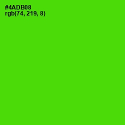 #4ADB08 - Bright Green Color Image