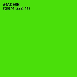 #4ADE0B - Bright Green Color Image