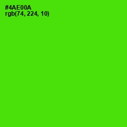 #4AE00A - Bright Green Color Image