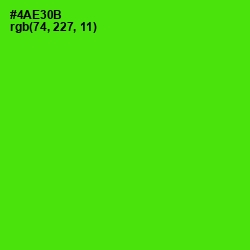 #4AE30B - Bright Green Color Image