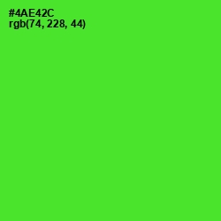 #4AE42C - Bright Green Color Image