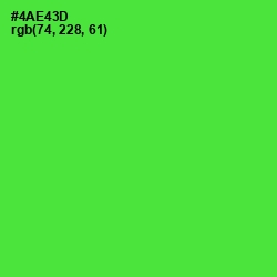 #4AE43D - Bright Green Color Image