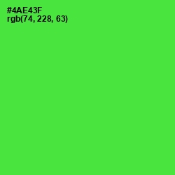 #4AE43F - Bright Green Color Image