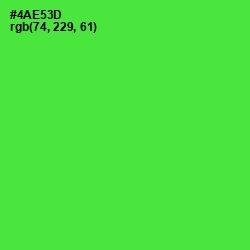 #4AE53D - Bright Green Color Image