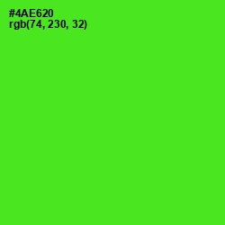 #4AE620 - Bright Green Color Image
