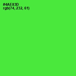 #4AE83D - Bright Green Color Image