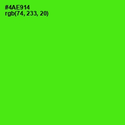 #4AE914 - Bright Green Color Image