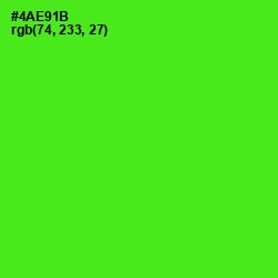 #4AE91B - Bright Green Color Image