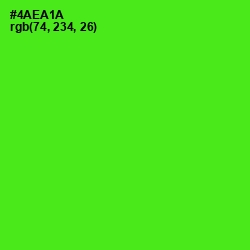 #4AEA1A - Bright Green Color Image