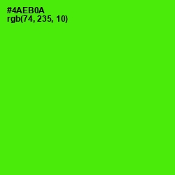 #4AEB0A - Bright Green Color Image