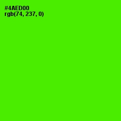 #4AED00 - Bright Green Color Image
