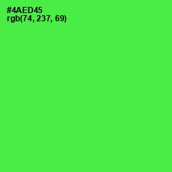 #4AED45 - Screamin' Green Color Image