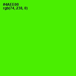 #4AEE00 - Bright Green Color Image
