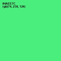 #4AEE7C - Emerald Color Image