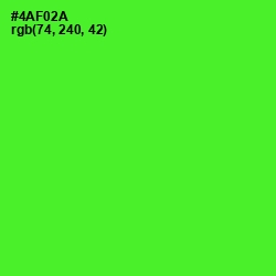 #4AF02A - Bright Green Color Image