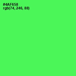 #4AF658 - Screamin' Green Color Image