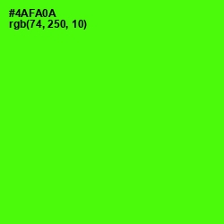 #4AFA0A - Bright Green Color Image