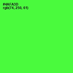 #4AFA3D - Bright Green Color Image