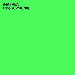 #4AFA5A - Screamin' Green Color Image