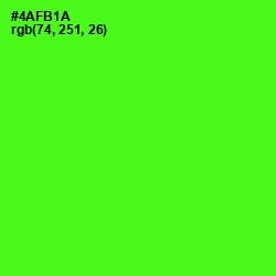 #4AFB1A - Bright Green Color Image