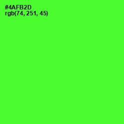 #4AFB2D - Bright Green Color Image