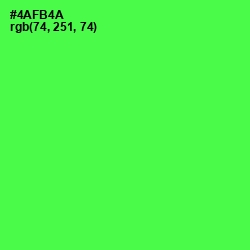 #4AFB4A - Screamin' Green Color Image