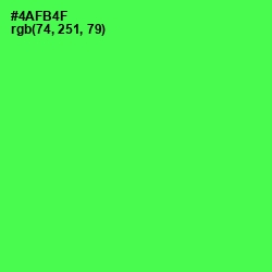 #4AFB4F - Screamin' Green Color Image