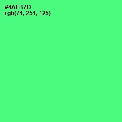 #4AFB7D - Screamin' Green Color Image