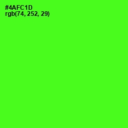 #4AFC1D - Bright Green Color Image