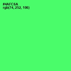 #4AFC6A - Screamin' Green Color Image