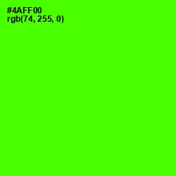 #4AFF00 - Bright Green Color Image