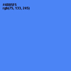 #4B85F5 - Cornflower Blue Color Image