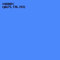 #4B88FC - Cornflower Blue Color Image