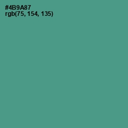 #4B9A87 - Smalt Blue Color Image